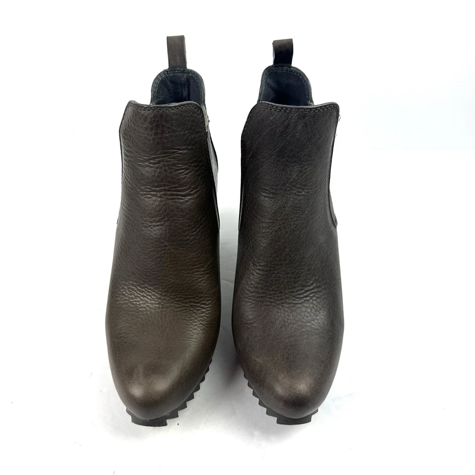 Pedro Garcia Yoad 踝靴跟 37 棕色皮革一脚蹬短靴 西班牙制造 — 第 4/4 张图片