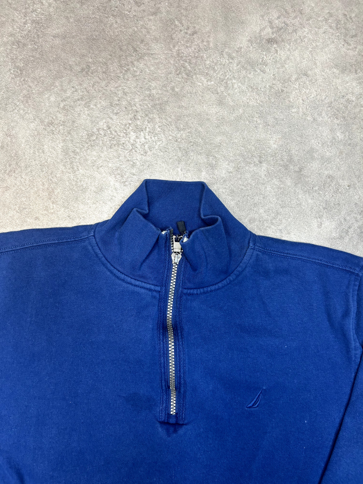 Nautica Sweatshirt Mens Half Zip Y2K Vintage Sailing Jumper, Blue, Medium image 3
