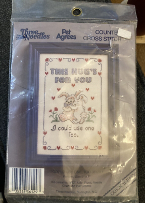 【バイイー】 Three Needles Hugs 'I Could Use One, Too' cross stitch kit #36129