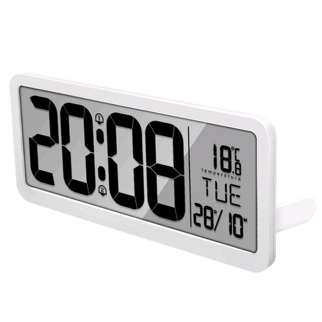 Digital Wall Clock 14'' Large Number Clock w/ Date Temperature Desktop Clock eBay
