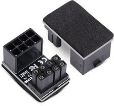 2 Pack ATX 8Pin U Turn 180 Degree Angled Power Adapter Desktop Graphics Card