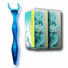 T.Smile 3rd Generation Dental Flosser 1 Handle + 100 Extra Strength Floss 