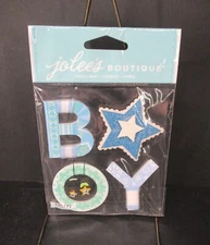 jolee's Boutique Baby Boy Yarn Wood (2013) 4 Dimensional Stickers   New