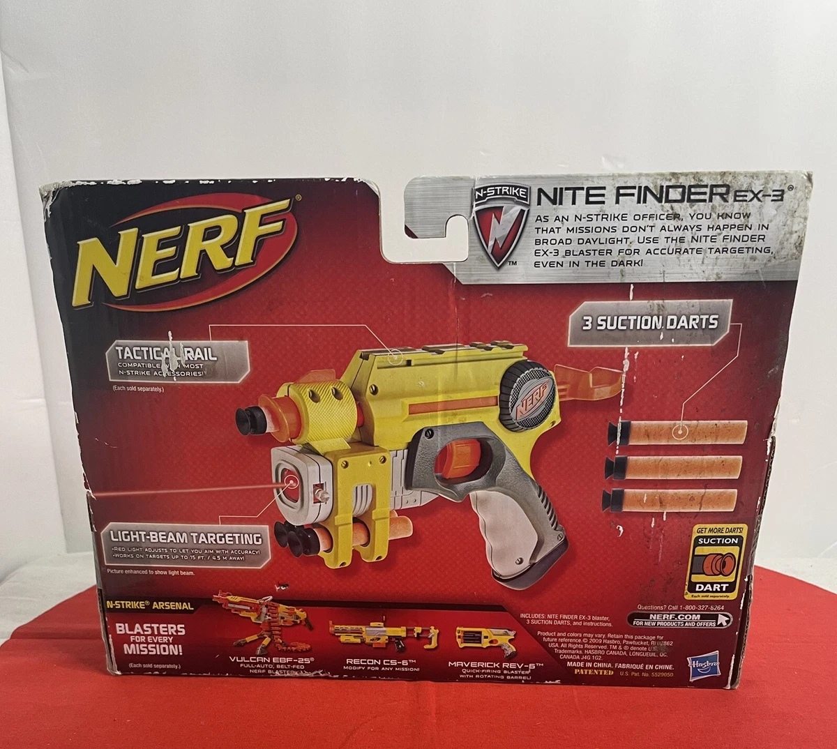 Nerf N Strike Nite Finder EX3 - with Tactical Rail Compatible with