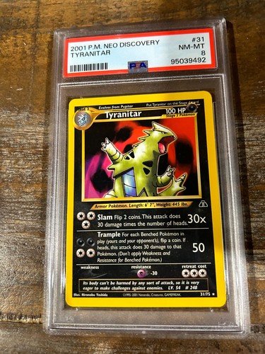 Tyranitar (Unlimited) graded PSA 8 for sale on eBay