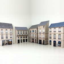 Card Low Relief OO Gauge Buildings Pack of 5 1/76 Scale model railway Set 25a