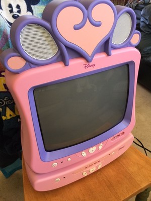 🔥👀Collectable Vintage Disney Princess 13" TV Television & matching DVD