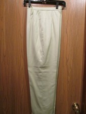 Oscar de la Renta Light Green Wool Flat Front Pants Size 6
