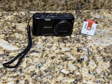 Sony Cyber-Shot DSC-HX5V 10.2MP Digital Camera Black 10x Zoom - Tested-w Battery