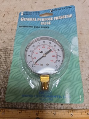 #ad #ad Weiss Instruments TL25 2.5quot; 1 4NPT Pressure Gauge Round 1 4 Inch NPT 0 60 PSI $15.00
