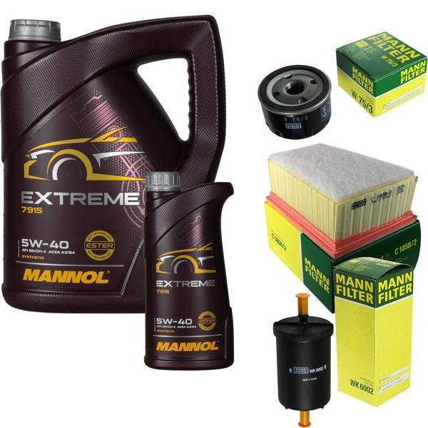 Mann Inspektionspaket 6L Mannol Extreme 5W-40 FüR Dacia Logan MCV 1.6 16V Duster-image