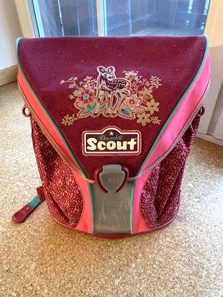 Scout Nano Schulranzen-Set 4-teilig "Fancy Forest" (Reh) Rot - Bild 4 von 4