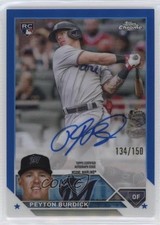 2023 Topps Chrome Rookie Blue Refractor 134/150 Peyton Burdick #RA-PB Auto v9t