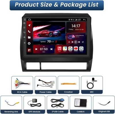 For Toyota Tacoma 2005-2015 Car Radio Stereo Andriod 13.0 2G+64G 9'' GPS RDS SWC