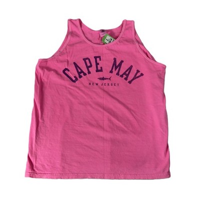 Authentic Pigments Tank Top Woman's Large Bright Pink! Summer Cape May NJ Shore
