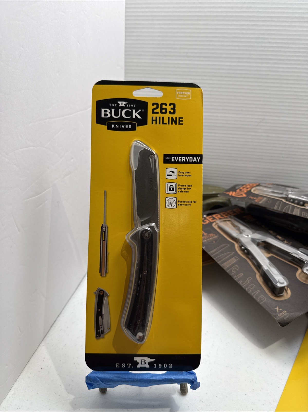 New Buck 263 HiLine  Steel Sheepsfoot Copper/Black Folding Knife