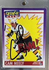 1991 Score Crunch Crew Cam Neely IP Autograph Card Boston Bruins ⭐️