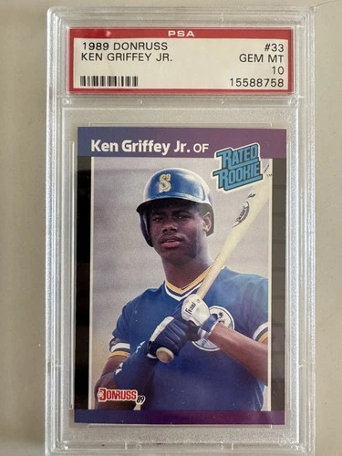 1989 Donruss Ken Griffey Jr #33 PSA 10 GEM MINT RC RATED ROOKIE