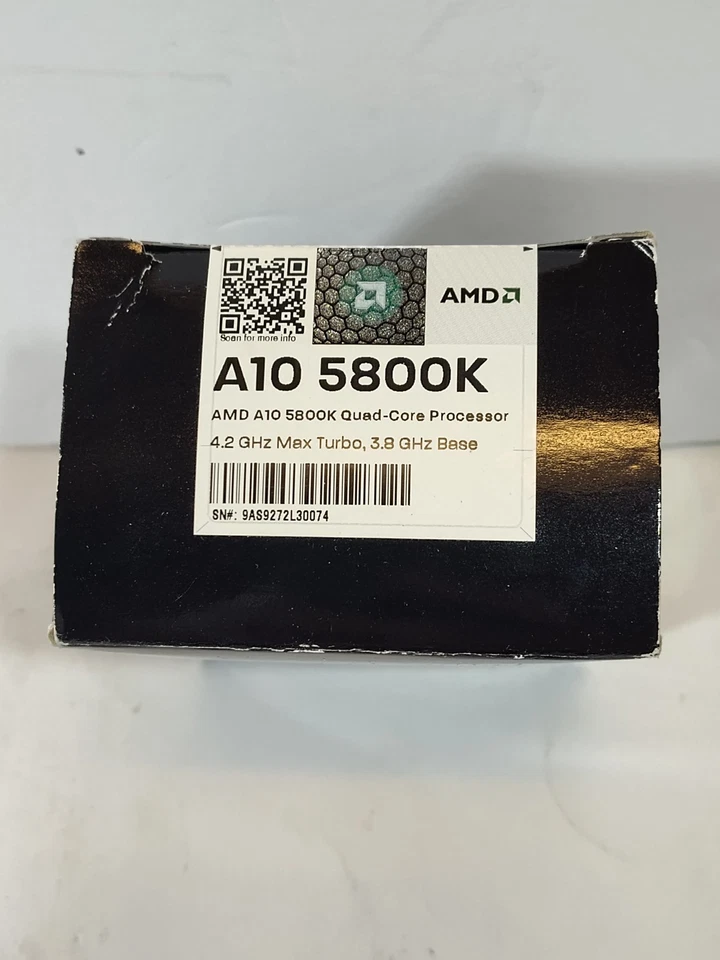 NEW AMD A10-5800K Quad Core 3.8 GHz Socket FM2 AD580KWOHJBOX Processor w/ Cooler - Image 2 of 4