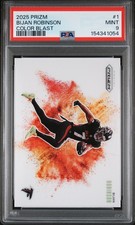 2025 PANINI PRIZM COLOR BLAST #1 BIJAN ROBINSON PSA 9