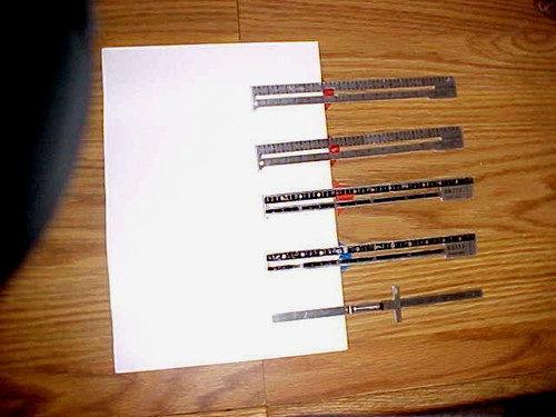 5 Metal Sliding Sewing Gauge Quilting Measuring Tool Sewing Accessory Dritz C&C