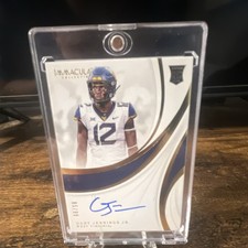 2019 Panini Immaculate Rookie Auto Gary Jennings Jr. #159 West Virginia 85/99
