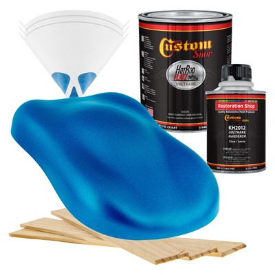 HOT ROD FLATZ Cruise Night Blue Metallic Quart Kit URETHANE Flat Auto Paint Kit