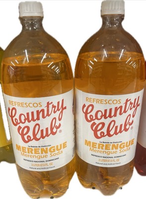 Refresco Country Club Merengue 2 Pack Of 2 Liters. Dominican Soda Merengue 