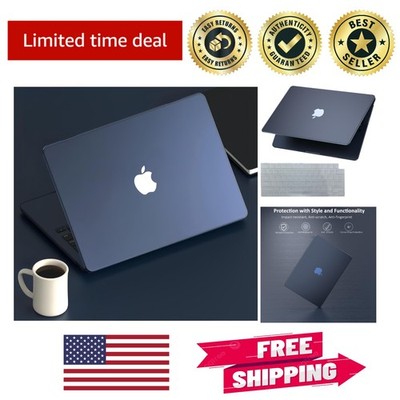 Hydrophobic MacBook Air Case in Frosted Midnight Blue - Perfect Fit for M4/M3/M2