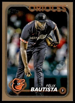 2024 Topps Félix Bautista #45 Gold Parallel #'d 1609/2024 Baltimore Orioles