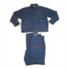 Vtg 90s Rocawear Denim Outfit Jacket XL Jeans 40x34 Embroidered Y2k Hip Hop