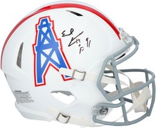 Earl Campbell Houston Oilers Signed 1975-1980 Throwback Authentic Helmet w/Insc