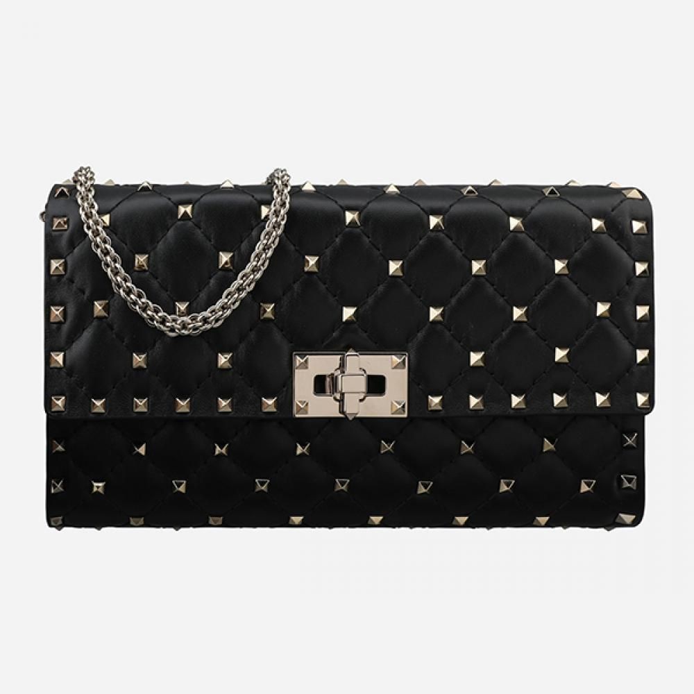 Valentino Rockstud Spike Chain Bag Black 4W2B0137 NAP 0NO 75802546