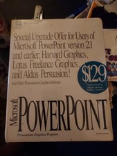VINTAGE Microsoft Powerpoint 3.5" Software 1992 New SEALED for Windows 3.1