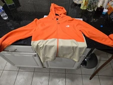 The North Face Men’s TNF Tech Full-Zip Hoodie Sweatshirt L Orange