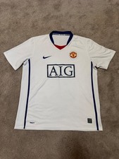 MANCHESTER UNITED 2008/2009 AWAY FOOTBALL SHIRT #8 ANDERSON JERSEY SIZE M