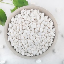 White Decorative Pebbles for Plants, Aquariums, Vases  Home Decor 2Lb