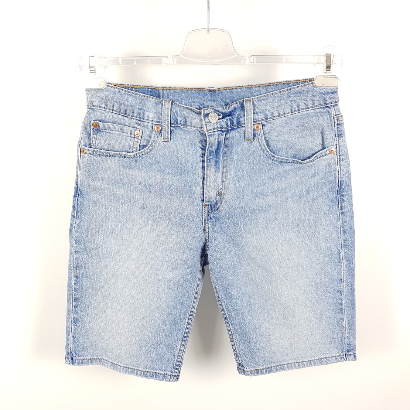 Levi's Shorts 405 Mens W29 Blue Standard Stonewashed Stretch Denim Jeans Short