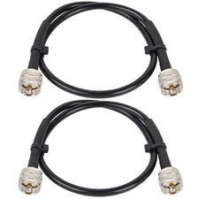 Rg8X Jumper Cable 2Ft,2 Pack PL259 Jumper CB Coax Cable 50 Ohm,Uhf PL259 Male to