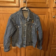 VTG Y2K Looney Tunes Warner Bros Tweety Bird Denim Jean Jacket Large Button Up