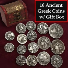 16-Piece Collection of Ancient Greek Silver Coins w/ Gift Bo