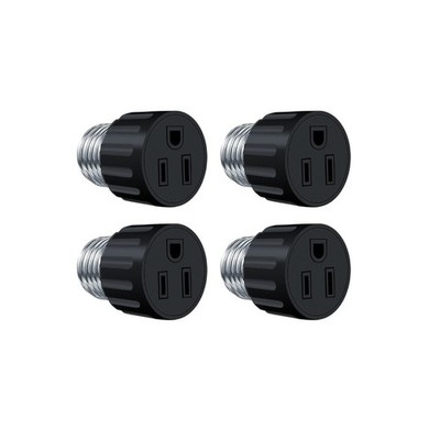 E26/E27 Light Socket to Plug Adapter 2/3 Prong Light Bulb Outlet Adapter 1-8Pcs