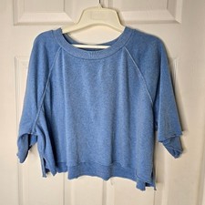 Casual Blue crop Short Sleeve womens oversized Top by Colsie M