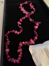 Chip Shell Beads 30 Inch Strand Dark Purple