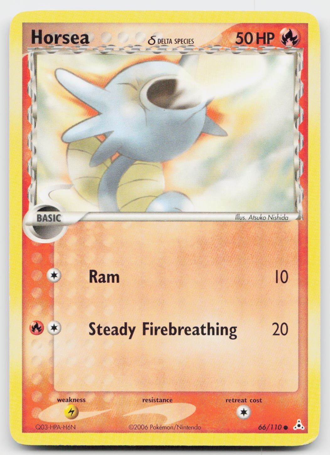 Horsea 66/110 Common Holon Phantoms Pokemon Lightly Played