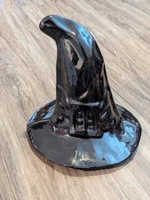 Vintage 70s Byron Molds Black Witches Hat Halloween Decor 8" Figure