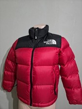 The North Face 700 Puffer Down Nutpse Youth Black/Red Jacket size YM 10/12 
