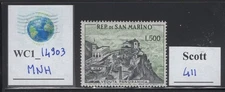 WC1_14903. SAN MARINO. 1958 VIEWS OF THE ROCK stamp. Sc. 411. MNH