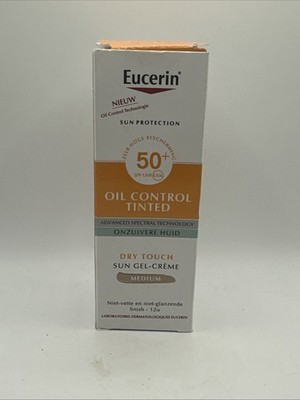 Eucerin Sun Protection Oil Control Gel-Cream Tinted Medium SPF50+ 50 ml NEW