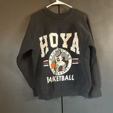 VTG Georgetown Hoyas University 80s Basketball College Crewneck Sweatshirt Nice